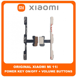 Γνήσια Original Xiaomi Mi 11i, Mi11i (M2012K11G) Power Key Flex Cable On/Off + Volume Key Buttons Καλωδιοταινία Πλήκτρων Εκκίνησης + Έντασης Ήχου (Service Pack By Xiaomi)