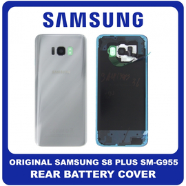 Original Γνήσιο Samsung Galaxy S8 Plus G955F G955 SM-G955F BATTERY COVER Καπάκι Μπαταρίας Silver Ασημί ​ GH82-14015B (Service Pack)