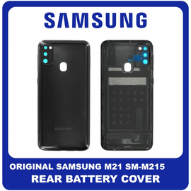 Γνήσιο Original Samsung Galaxy M21 (SM-M215F) Battery Cover Black Μαύρο GH82-22609A (Service Pack by Samsung)