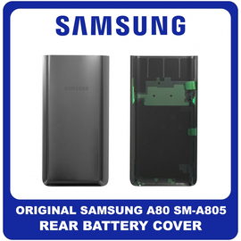 Γνήσιο Original Samsung Galaxy A80 (SM-A805F, SM-A8050) Battery Cover Καπάκι Μπαταρίας Black Μαύρο GH82-20055A (Service Pack By Samsung)