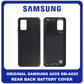 Γνήσια Original Samsung Galaxy A02s, Galaxy A 02s (SM-A025F, SM-A025F/DS), Rear Back Battery Cover Πίσω Κάλυμμα Καπάκι Πλάτη Μπαταρίας Black Μαύρο GH81-20239A (Service Pack By Samsung)