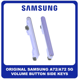 Γνήσια Original Samsung Galaxy A72 (SM-A725F, SM-A725F/DS), A72 5G (SM-A726B, SM-A726B/DS) Volume Button External Side Keys Πλαινό Πλήκτρο Κουμπί Ρύθμισης Έντασης Ήχου Awesome Violet Βιολετή GH98-46399C​ (Service Pack By Samsung)