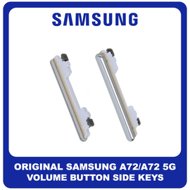 Γνήσια Original Samsung Galaxy A72 (SM-A725F, SM-A725F/DS), A72 5G (SM-A726B, SM-A726B/DS) Volume Button External Side Keys Πλαινό Πλήκτρο Κουμπί Ρύθμισης Έντασης Ήχου Awesome White Άσπρο GH98-46399D​ (Service Pack By Samsung)