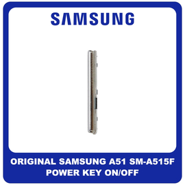 Γνήσια Original Samsung Galaxy A51, Galaxy A 51 (SM-A515F, SM-A515F/DSN, SM-A515F/DS) Power Key On/Off Πλήκτρo Εκκίνησης Prism Crush White Άσπρο GH98-45035A (Service Pack By Samsung)
