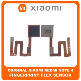 Γνήσια Original Xiaomi Redmi Note 4 , Redmi Note4(2016100) Fingerprint Sensor Flex Αισθητήρας Δαχτυλικού Αποτυπώματος Black Μαύρο (Service Pack By Xiaomi)