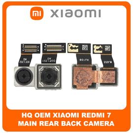 HQ OEM &Sigma;&upsilon;&mu;&beta;&alpha;&tau;ό &Mu;&epsilon; Xiaomi Redmi 7, Redmi7 (M1810F6LG, M1810F6LH, M1810F6LI) Main Rear Back Camera Module Flex &Pi;ί&sigma;&omega; &Kappa;&epsilon;&nu;&tau;&rho;&iota;&kappa;ή &Kappa;ά&mu;&epsilon;&rho;&alpha; 12 MP, f/2.2, 1/2.9", 1.25&micro;m, PDAF + 2 MP, (depth) (Premium A+​)