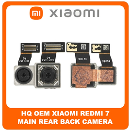 HQ OEM Συμβατό Για Xiaomi Redmi 7, Redmi7 (M1810F6LG, M1810F6LH, M1810F6LI) Main Rear Back Camera Module Flex Πίσω Κεντρική Κάμερα 12 MP, f/2.2, 1/2.9", 1.25µm, PDAF + 2 MP, (depth) (Grade AAA+++)