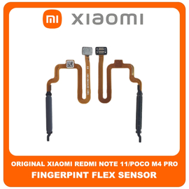 Γνήσια Original Poco M4 Pro 5G (21091116AG, MZB0BGVINI) Fingerprint Flex Sensor Αισθητήρας Δακτυλικού Αποτυπώματος Graphite Gray Μαύρο (Service Pack By Xiaomi)