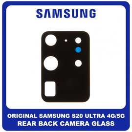 Γνήσια Original Samsung Galaxy S20 Ultra 5G (SM-G988, SM-G988U), S20 Ultra 4G (SM-G988B/DS) Rear Back Camera Glass Lens Πίσω Τζαμάκι Κάμερας GH64-08194A (Service Pack By Samsung)