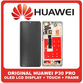 HQ OEM Συμβατό Για Huawei P30 Pro, HuaweiP30 Pro (VOG-L29, VOG-L09, VOG-AL00) OLED LCD Display Screen Assembly Οθόνη + Touch Screen Digitizer Μηχανισμός Αφής + Frame Bezel Πλαίσιο Σασί Breathing Crystal (Grade AAA+++)