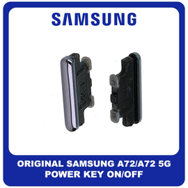 Γνήσια Original Samsung Galaxy A72 (SM-A725F, SM-A725F/DS), A72 5G (SM-A726B, SM-A726B/DS) Power Key On/Off Πλήκτρo Εκκίνησης Awesome Black Μαύρο GH98-46285A (Service Pack By Samsung)
