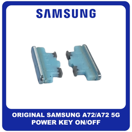 Γνήσια Original Samsung Galaxy A72 (SM-A725F, SM-A725F/DS), A72 5G (SM-A726B, SM-A726B/DS) Power Key On/Off Πλήκτρo Εκκίνησης Awesome Blue Μπλε GH98-46285B​ (Service Pack By Samsung)