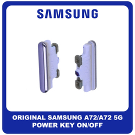 Γνήσια Original Samsung Galaxy A72 (SM-A725F, SM-A725F/DS), A72 5G (SM-A726B, SM-A726B/DS) Power Key On/Off Πλήκτρo Εκκίνησης Awesome Violet Βιολετή GH98-46285C​ (Service Pack By Samsung)