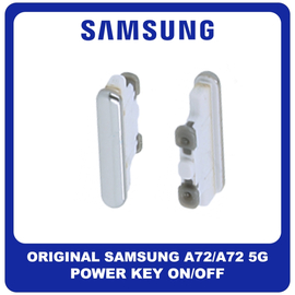 Γνήσια Original Samsung Galaxy A72 (SM-A725F, SM-A725F/DS), A72 5G (SM-A726B, SM-A726B/DS) Power Key On/Off Πλήκτρo Εκκίνησης Awesome White Άσπρο GH98-46285D​ (Service Pack By Samsung)