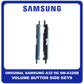 Γνήσια Original Samsung Galaxy A32 5G, A 32 5G (SM-A326B, SM-A326B/DS) Volume Button External Side Keys Πλαϊνό Πλήκτρο Κουμπί Ρύθμισης Έντασης Ήχου Awesome Blue Μπλε GH64-08403C (Service Pack By Samsung)