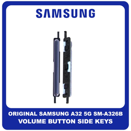 Γνήσια Original Samsung Galaxy A32 5G, A 32 5G (SM-A326B, SM-A326B/DS) Volume Button External Side Keys Πλαϊνό Πλήκτρο Κουμπί Ρύθμισης Έντασης Ήχου Awesome Violet Βιολετή GH64-08403D (Service Pack By Samsung)
