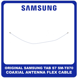 Γνήσια Original Samsung Galaxy Tab S7 T870 11" (SM-T870, SM-T875, SM-T876B) Coaxial Antenna Signal Module Flex Cable Ομοαξονικό Καλώδιο Κεραίας 158mm White Άσπρο GH39-02083A (Service Pack By Samsung)