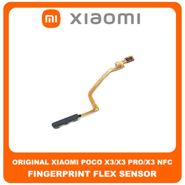 Γνήσια Original Xiaomi Poco X3 (MZB07Z0IN), Poco X3 Pro (M2102J20SG), Poco X3 NFC (M2007J20CG) Fingerprint Flex Sensor Καλωδιοταινία Αισθητήρας Δακτυλικού Αποτυπώματος Black Μαύρο (Service Pack By Xiaomi)