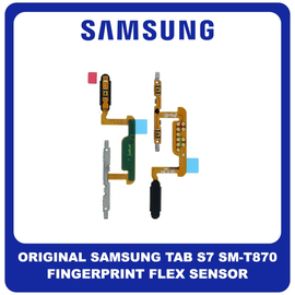 Γνήσια Original Samsung Galaxy Tab S7 T870 11" (SM-T870, SM-T875, SM-T876B) ​Fingerprint Flex Sensor Αισθητήρας Δακτυλικού Αποτυπώματος Mystic Black Μαύρο GH96-13643A (Service Pack By Samsung)