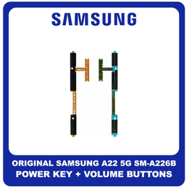 Γνήσια Original Samsung Galaxy A22 5G, A 22 5G (SM-A226B, SM-A226B/DS) Power Key Flex Cable On/Off + Volume Key Buttons Καλωδιοταινία Πλήκτρων Εκκίνησης + Έντασης Ήχου GH81-20712A (Service Pack By Samsung)