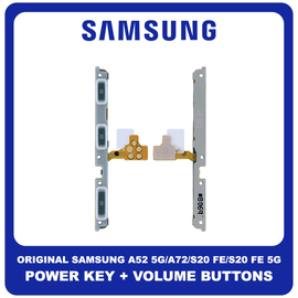 Γνήσια Original Samsung Galaxy A52 5G (SM-A526B), A72 (SM-A725F), S20 FE (SM-G780F), S20 FE 5G (SM-G781B) Power Key Flex Cable On/Off + Volume Key Buttons Καλωδιοταινία Πλήκτρων Εκκίνησης + Έντασης Ήχου GH59-15383A (Service Pack By Samsung)