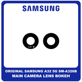Γνήσια Original Samsung Galaxy A32 5G, A 32 5G (SM-A326B, SM-A326B/DS) Main Camera Lens Bokeh Τζαμάκι Κάμερας Awesome Black​Μαύρο GH64-08397A (Service Pack By Samsung)