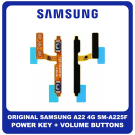Γνήσια Original Samsung Galaxy A22 4G, A 22 4G (SM-A225F, SM-A225F/DS) Power Key Flex Cable On/Off + Volume Key Buttons Καλωδιοταινία Πλήκτρων Εκκίνησης + Έντασης Ήχου GH59-15473A (Service Pack By Samsung)
