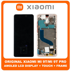 Γνήσια Original Xiaomi Mi 9T (M1903F10G), Mi 9T PRO (M1903F11G) AMOLED LCD Display Screen Assembly Οθόνη + Touch Screen Digitizer Μηχανισμός Αφής + Frame Bezel Πλαίσιο Σασί Gold Χρυσό 5600010F1100 (Service Pack By Xiaomi)​