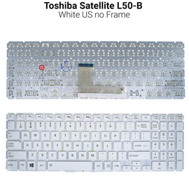 Πληκτρολόγιο Toshiba Satellite l50-b White us