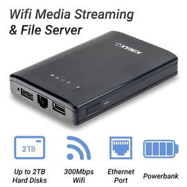 Wifi Media Streaming & File Server & ap Kimax bs-U25awf