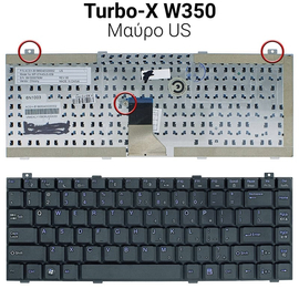 Πληκτρολόγιο Turbo x W350 us
