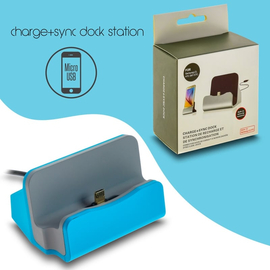 Docking Station Micro usb Charge-Data Blue