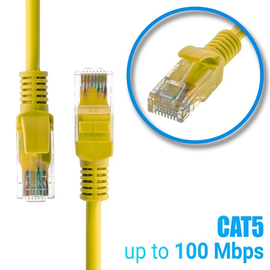 Καλώδιο Ethernet 1.5m cat 5e Κίτρινο