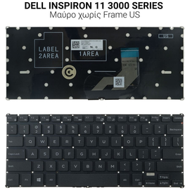 Πληκτρολόγιο Dell Inspiron 11 3000 no Frame us