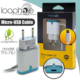 Loophole ac Adapter Micro-b Blue