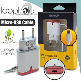 Loophole ac Adapter Micro-b red