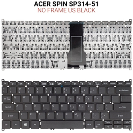 Πληκτρολόγιο Acer Spin Sp314-51 no Frame us Black