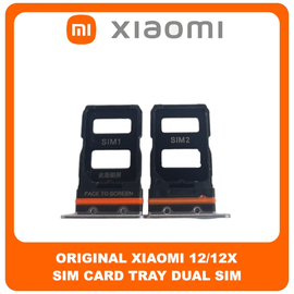 Γνήσια Original Xiaomi 12 (2201123G, 2201123C), Xiaomi12X (2112123AC, 2112123AG) Sim Card Tray Dual Sim Υποδοχέας Θήκης Κάρτας Sim Purple Μωβ​ (Service Pack By Xiaomi)