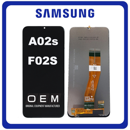 HQ OEM Συμβατό Για Samsung Galaxy A02s (SM-A025F), Galaxy F02s (SM-E025F) PLS LCD Display Screen Assembly Οθόνη + Touch Screen Digitizer Μηχανισμός Αφής + Frame Bezel Πλαίσιο Σασί  Black Μαύρο (NON EU VERSION) (Grade AAA+++)