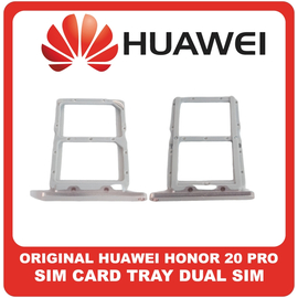 Γνήσια Original Huawei Honor 20 Pro, Honor 20Pro (YAL-AL10, YAL-L41), Sim Card Tray Dual Sim Υποδοχέας Θήκης Κάρτας Sim Icelandic Illusion Ροζ​ (Service Pack By Huawei)