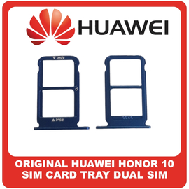 Γνήσια Original Huawei Honor 10, Honor10 (COL-AL10, COL-L29) Sim Card Tray Dual Sim Υποδοχέας Θήκης Κάρτας Sim Phantom Blue Μπλε 51661HYV (Service Pack By Huawei)