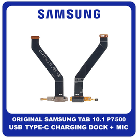 Γνήσια Original Samsung P7500 Galaxy Tab 10.1 3G (GT-P7500) Charging Dock Connector Flex Sub Board, Καλωδιοταινία Υπό Πλακέτα Φόρτισης + Microphone Μικρόφωνο (Service Pack By Samsung)