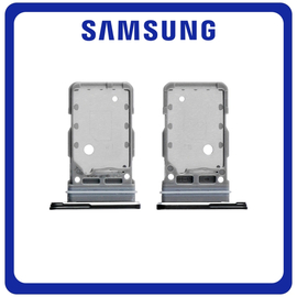 Γνήσια Original Samsung Galaxy S21 5G (SM-G991B, SM-G991B/DS) Sim Card Tray Dual Sim Υποδοχέας Θήκης Κάρτας Sim Phantom Gray Μαύρο GH98-46193A (Service Pack By Samsung)