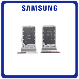 Γνήσια Original Samsung Galaxy S21 5G (SM-G991B, SM-G991B/DS) Sim Card Tray Dual Sim Υποδοχέας Θήκης Κάρτας Sim Phantom Violet Βιολετή GH98-46193B (Service Pack By Samsung)