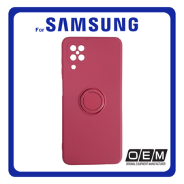 Θήκη Πλάτης - Back Cover, Silicone Σιλικόνη Finger Grip TPU Hawthorn Red Κόκκινο For Samsung A12