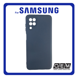 Θήκη Πλάτης - Back Cover, Silicone Σιλικόνη TPU Blue Μπλε For Samsung A12/M12