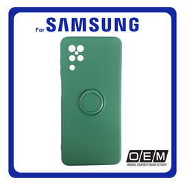 Θήκη Πλάτης - Back Cover, Silicone Σιλικόνη Finger Grip TPU Forest Green Πράσινο For Samsung A12/M12