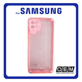 Θήκη Πλάτης - Back Cover, Silicone Σιλικόνη Armor Glitter Hybrid TPU Pink Ροζ For Samsung A22 4G/M22 4G