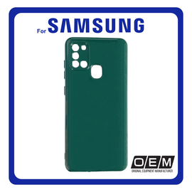 Θήκη Πλάτης - Back Cover, Silicone Σιλικόνη TPU Green Πράσινο For Samsung A21S