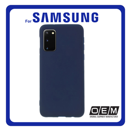 Θήκη Πλάτης - Back Cover, Silicone Σιλικόνη Matt TPU Dark Blue Μπλε For Samsung A03S